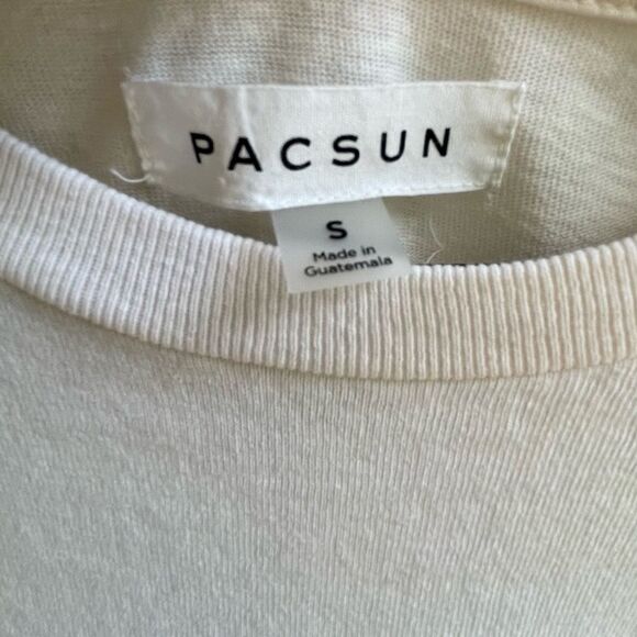 PacSun “Unhappy Hour” Graphic T-Shirt White Size Small - Picture 3 of 9